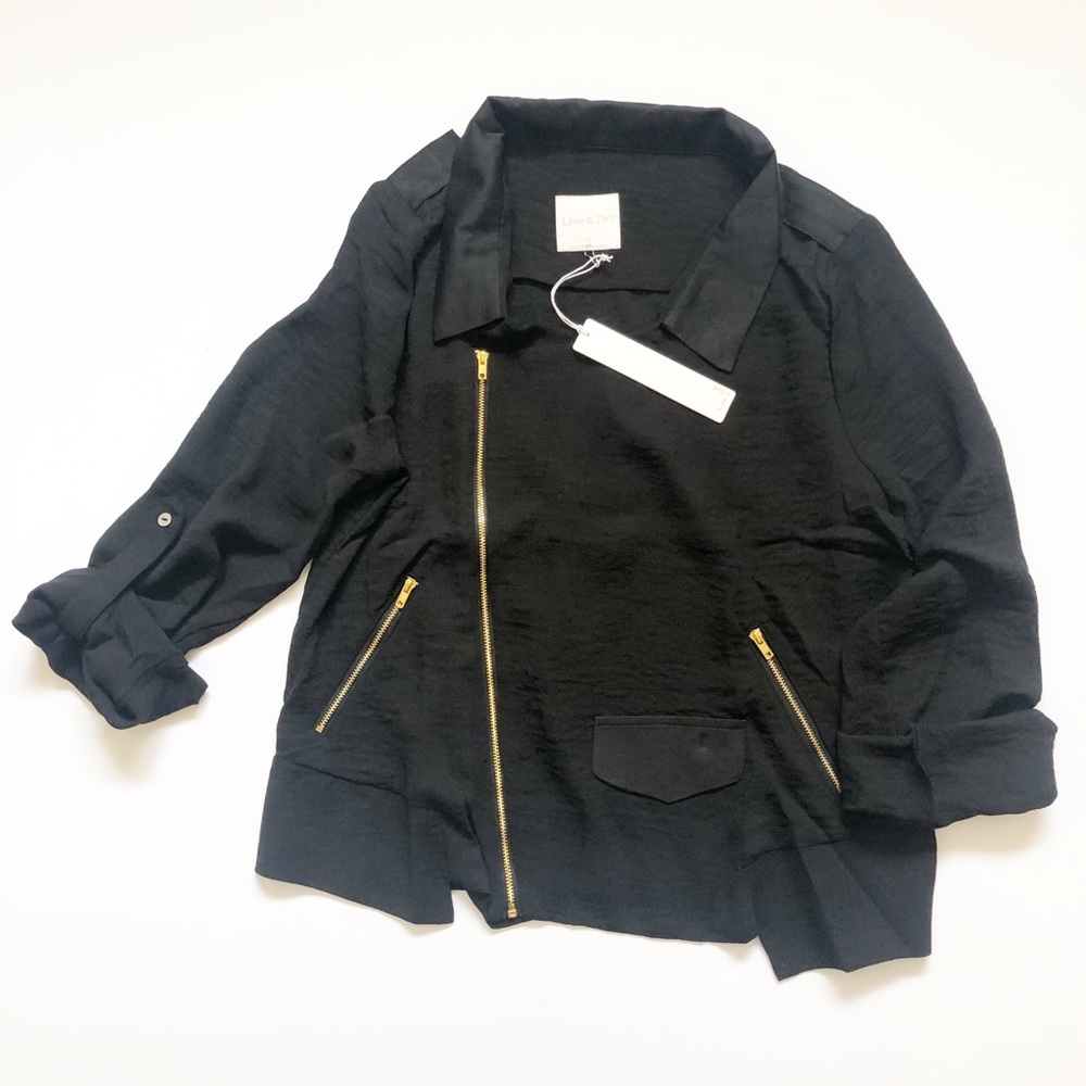 Revolve Line&Dot black Moto style jacket